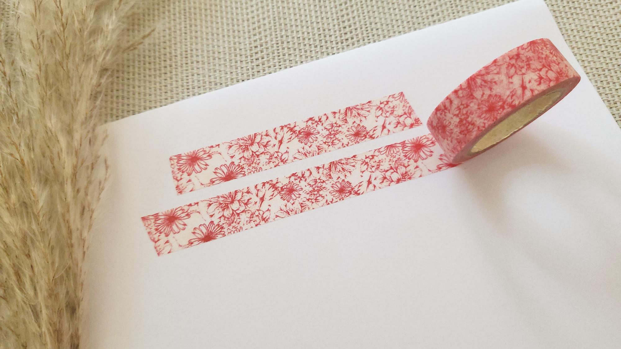 Washi Tape rote Blumen